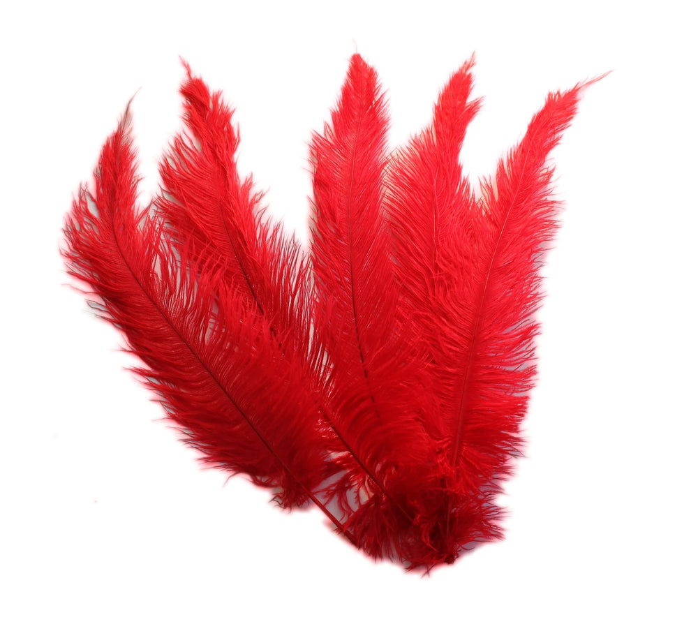 Ostrich Feather Spad Plumes 12-15" (Red) - Buy Ostrich Feathers