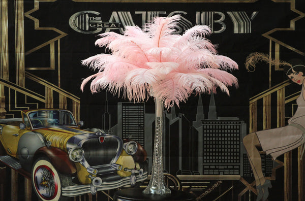 Complete Feather Centerpiece With 16 Vase (Baby Pink) for Sale Online