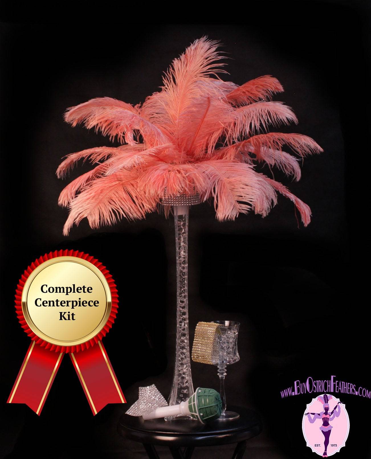 
                  
                    Complete Feather Centerpiece With 20" Vase (Apricot) - Buy Ostrich Feathers
                  
                