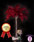 Load image into Gallery viewer, Complete Feather Centerpiece With 20" Vase (Burgundy) - Buy Ostrich Feathers
