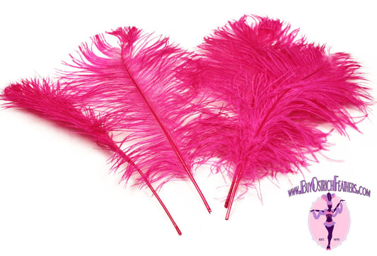 Complete Feather Centerpiece With 20" Vase (Fuschia) - Buy Ostrich Feathers