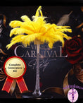 Load image into Gallery viewer, Complete Feather Centerpiece With 20" Vase (Golden Yellow) - Buy Ostrich Feathers
