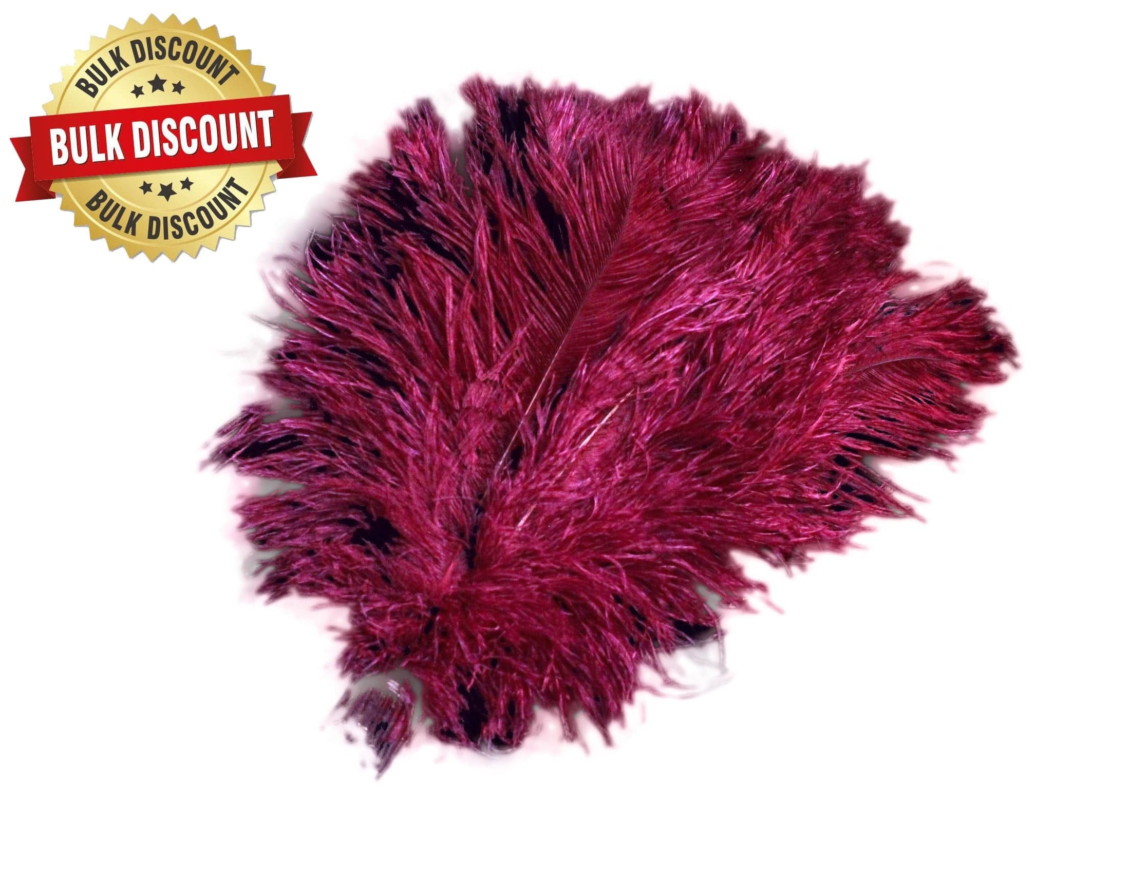 BULK 1/2lb Ostrich Feather Tail Plumes 15-20" (Burgundy) - Buy Ostrich Feathers