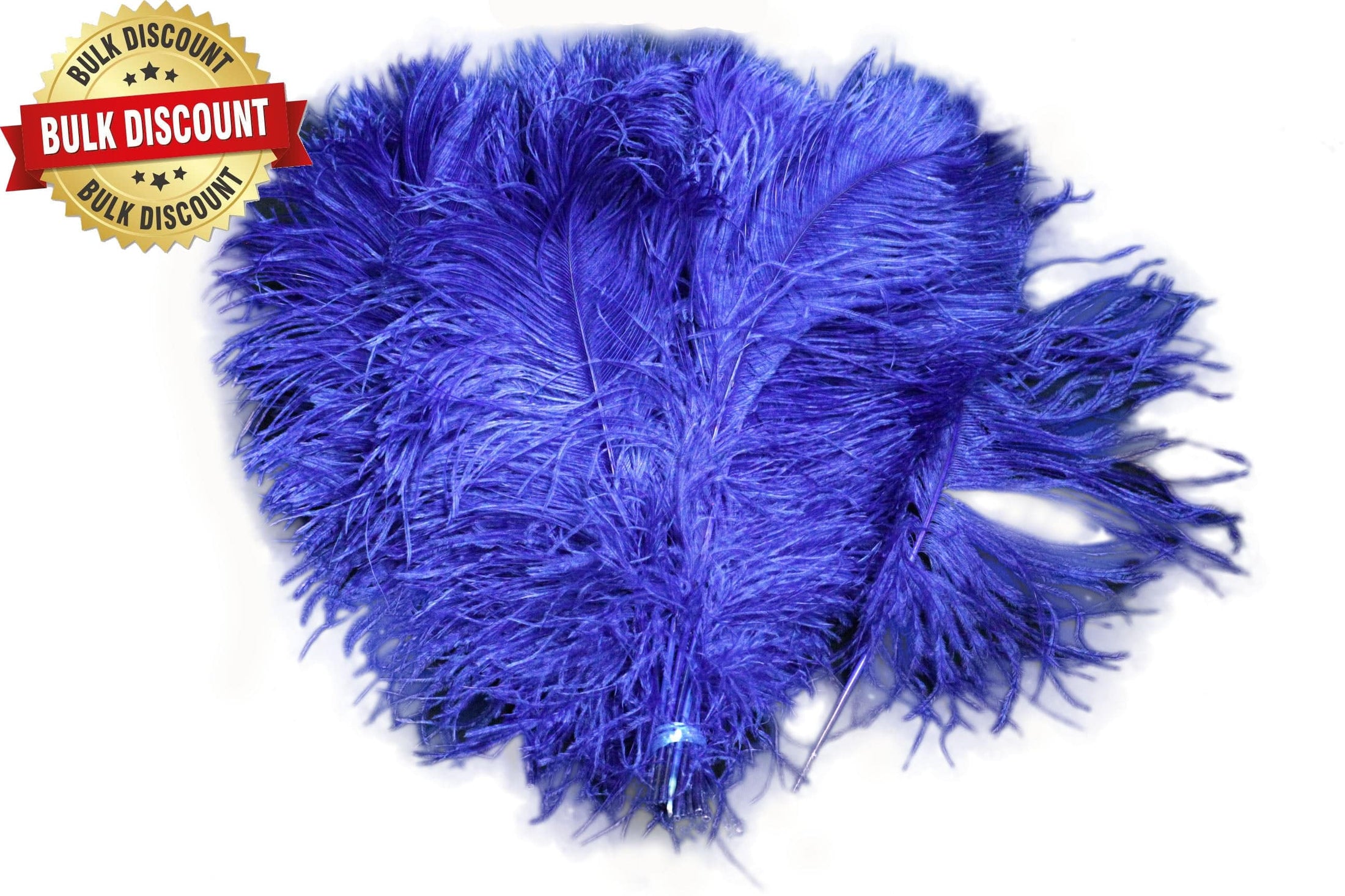 BULK 1/2lb Ostrich Feather Tail Plumes 15-20" (Royal Blue) - Buy Ostrich Feathers