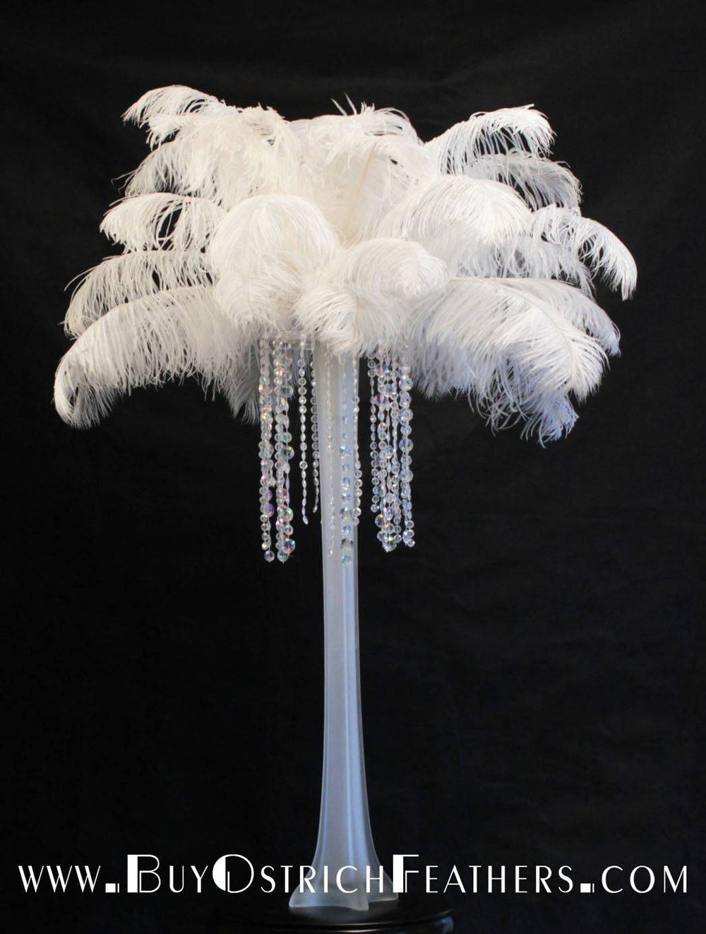 White Ostrich Feathers for Centerpieces: 120 PCS Ostrich Feathers