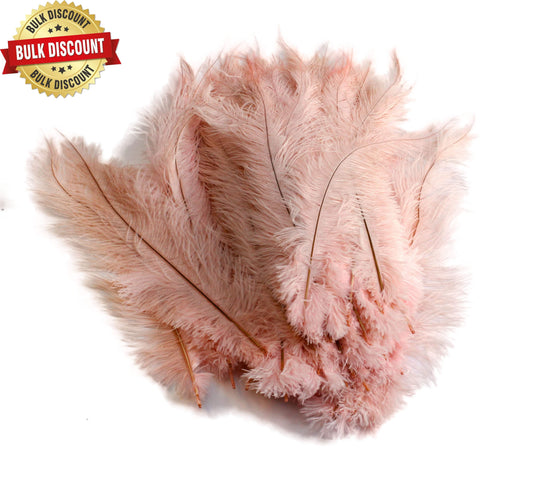 BULK 1/4lb Ostrich Feather Spad Plumes 12-16" (Baby Pink) - Buy Ostrich Feathers