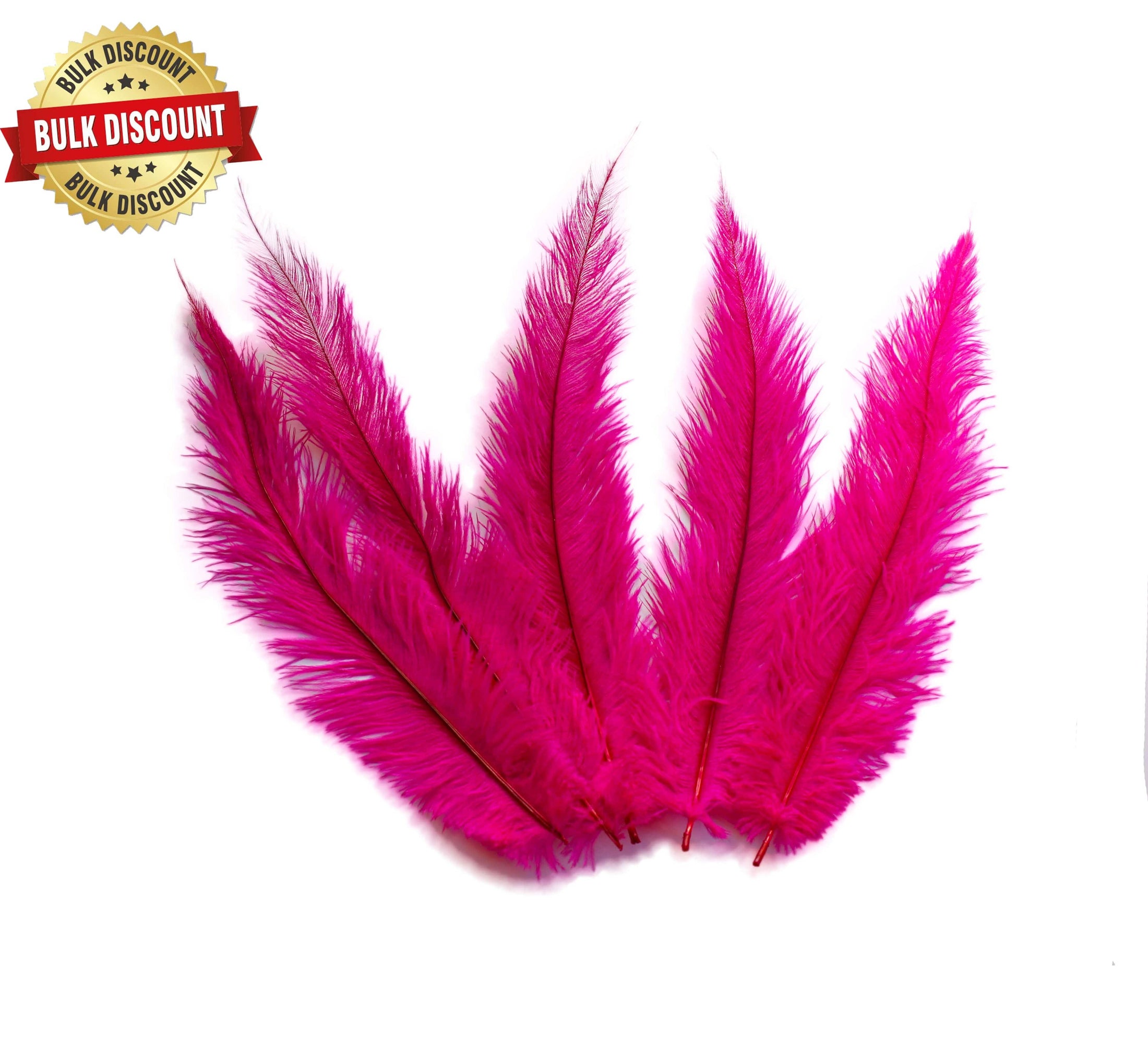 BULK 1/4lb Ostrich Feather Spad Plumes 12-16" (Fuschia) - Buy Ostrich Feathers