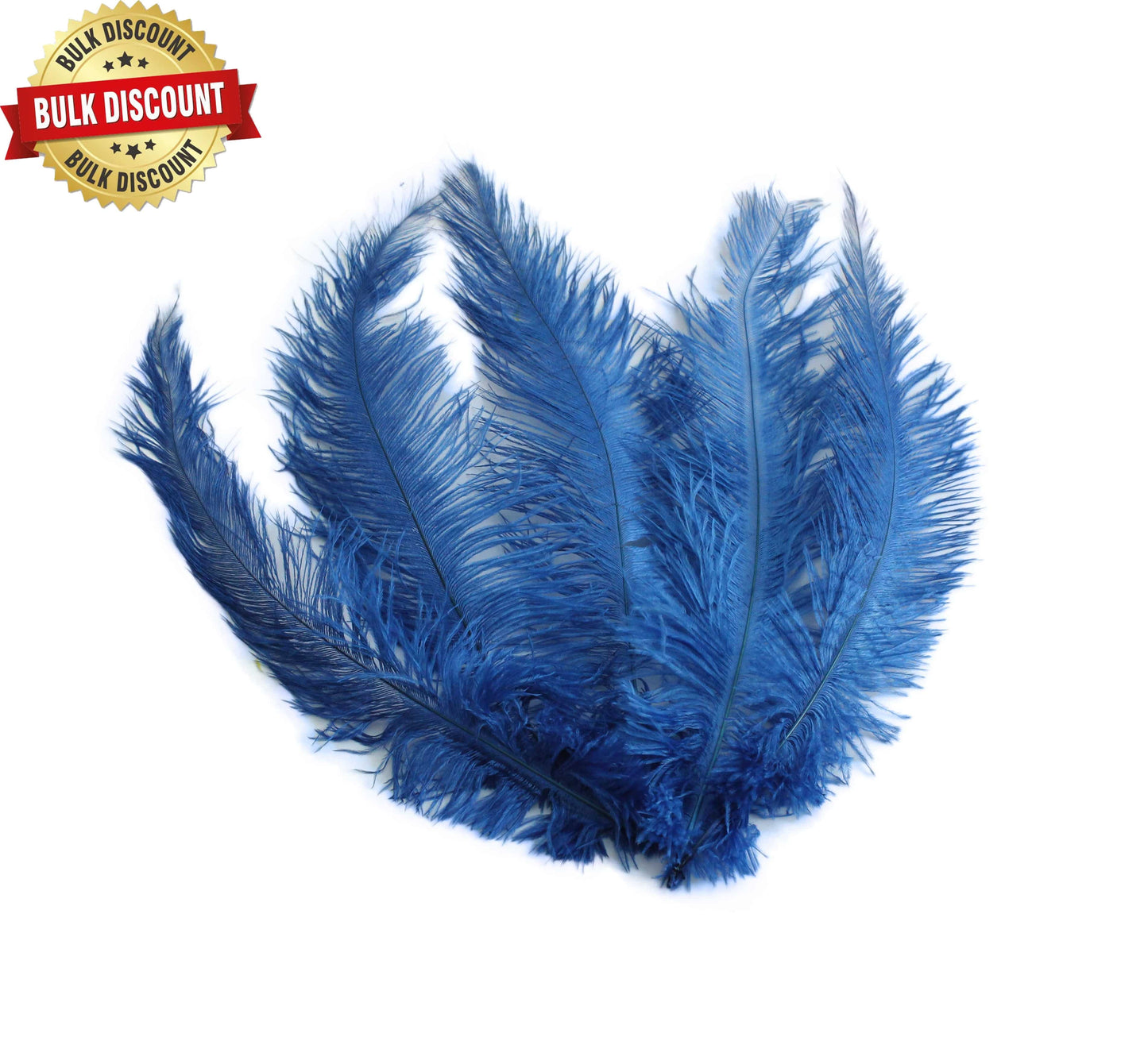 BULK 1/4lb Ostrich Feather Spad Plumes 12-16 (Royal Blue) for Sale Online