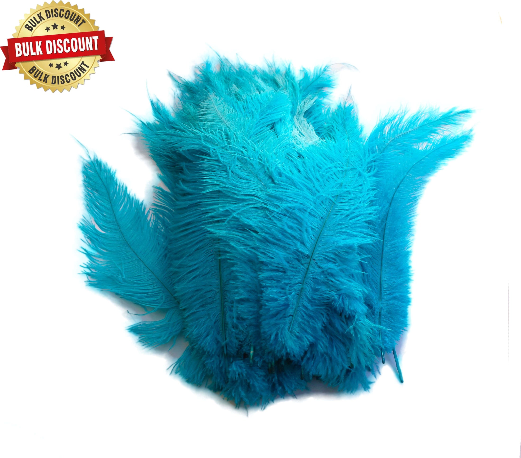 BULK 1/4lb Ostrich Feather Spad Plumes 12-16" (Turquoise) - Buy Ostrich Feathers