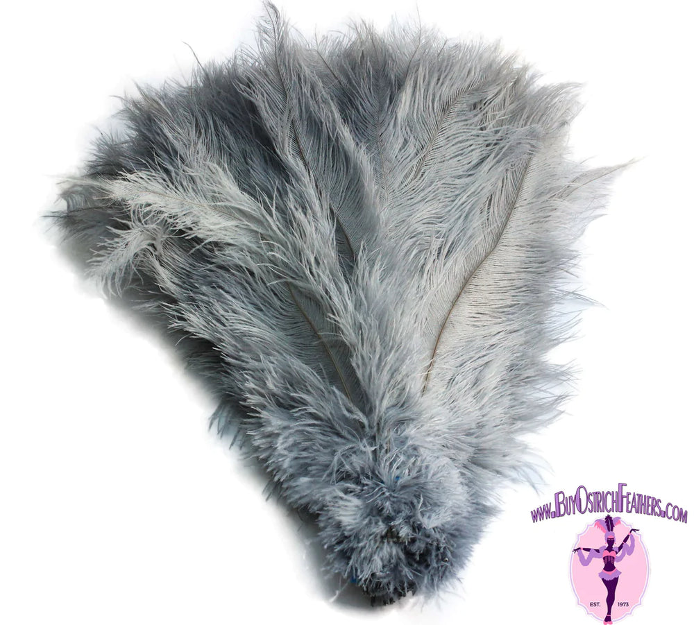 Ostrich Feather Rental 16-20" (Silver/Grey) - 250pcs - Buy Ostrich Feathers