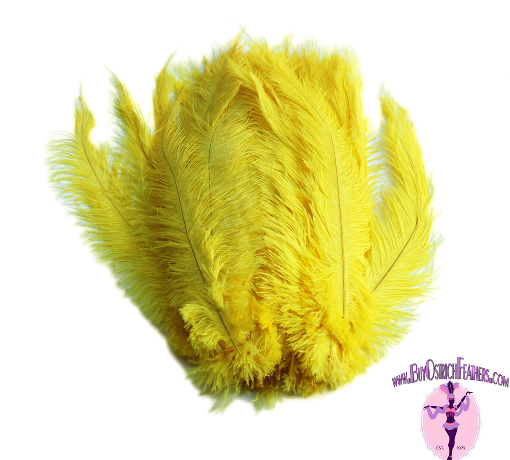 Ostrich Feather Spad Plumes 16-20 (Yellow) for Sale Online