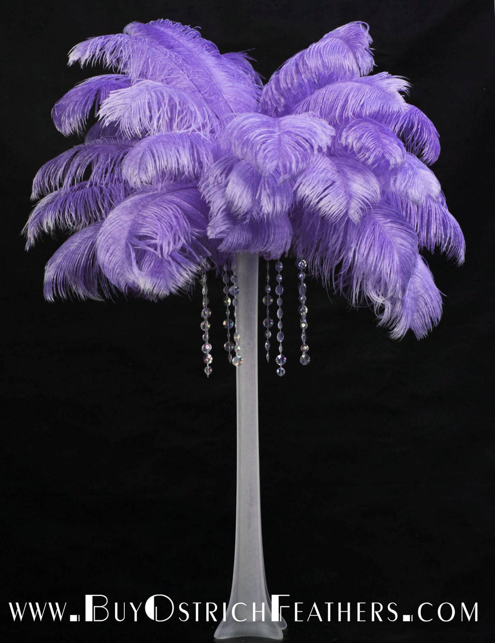 Ostrich Feathers 13-16 Drabs - Purple