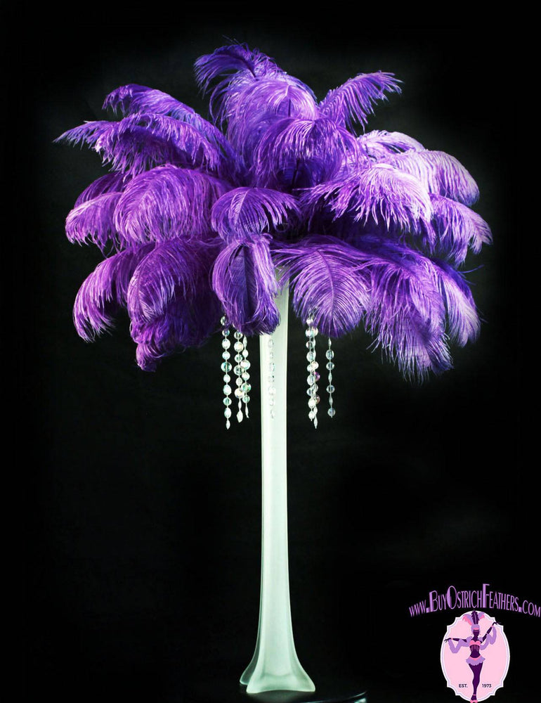 Ostrich Feather Tail Plumes 15-18" (Purple) - Buy Ostrich Feathers