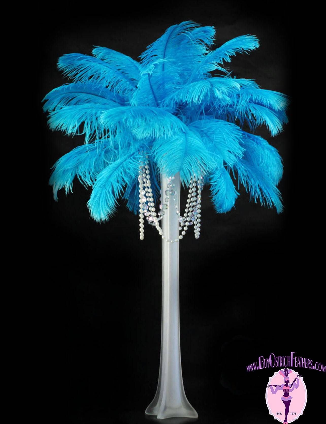 Ostrich Feather Tail Plumes 15-18" (Turquoise) - Buy Ostrich Feathers